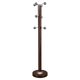 1970s Italian coat rack, iron, chrome-plated plastic & wood base