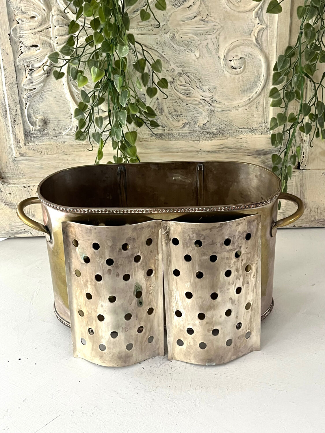 Sheffield style champagne bucket multiple bottles silver plated