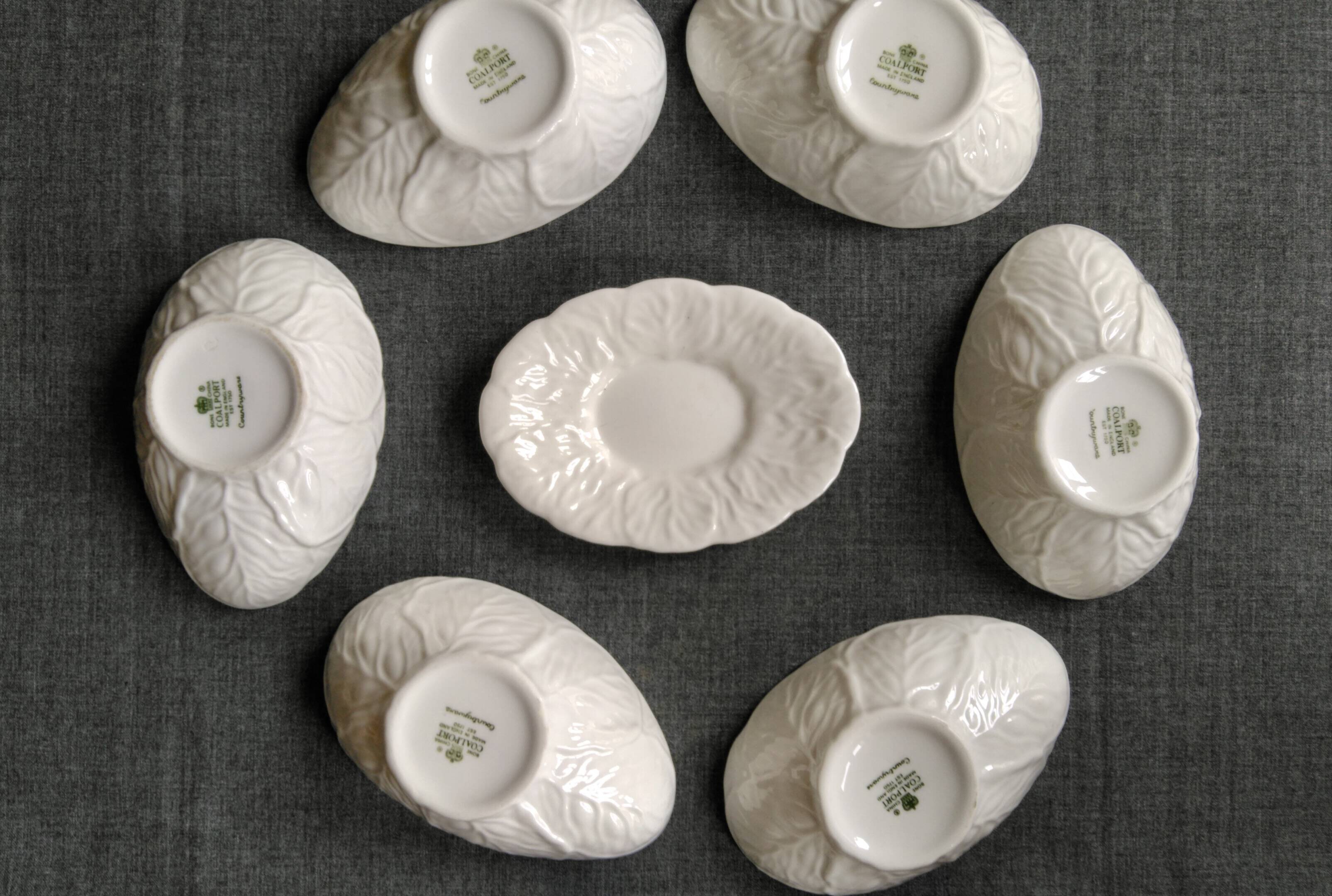 6 Countryware Bone China bowls and 1 sauce boat