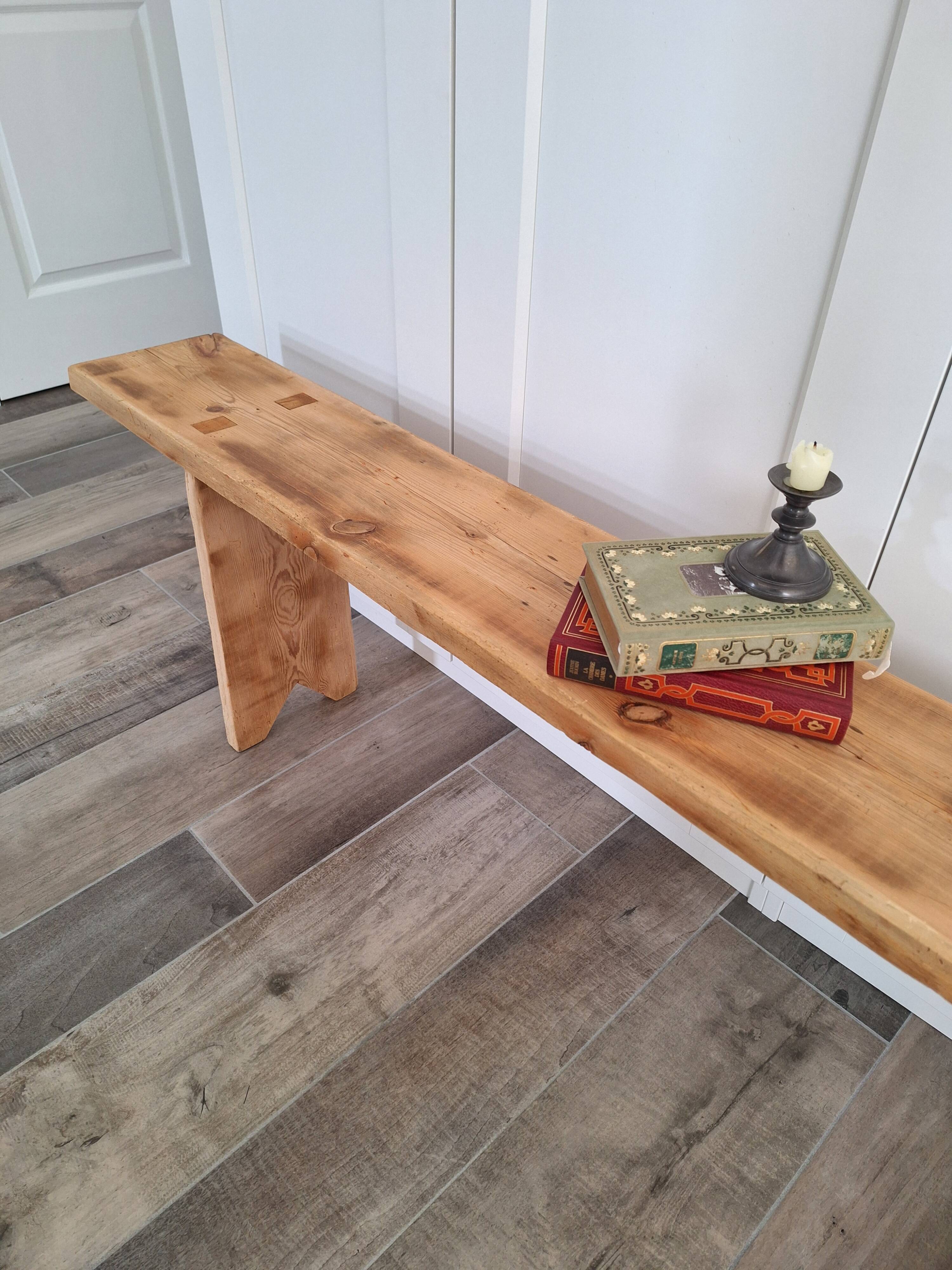 Large antique farmhouse bench in solid wood – 200 cm