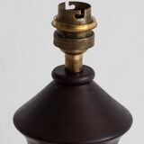 Turned wooden torch-shaped lamp base, 1930s/1940s