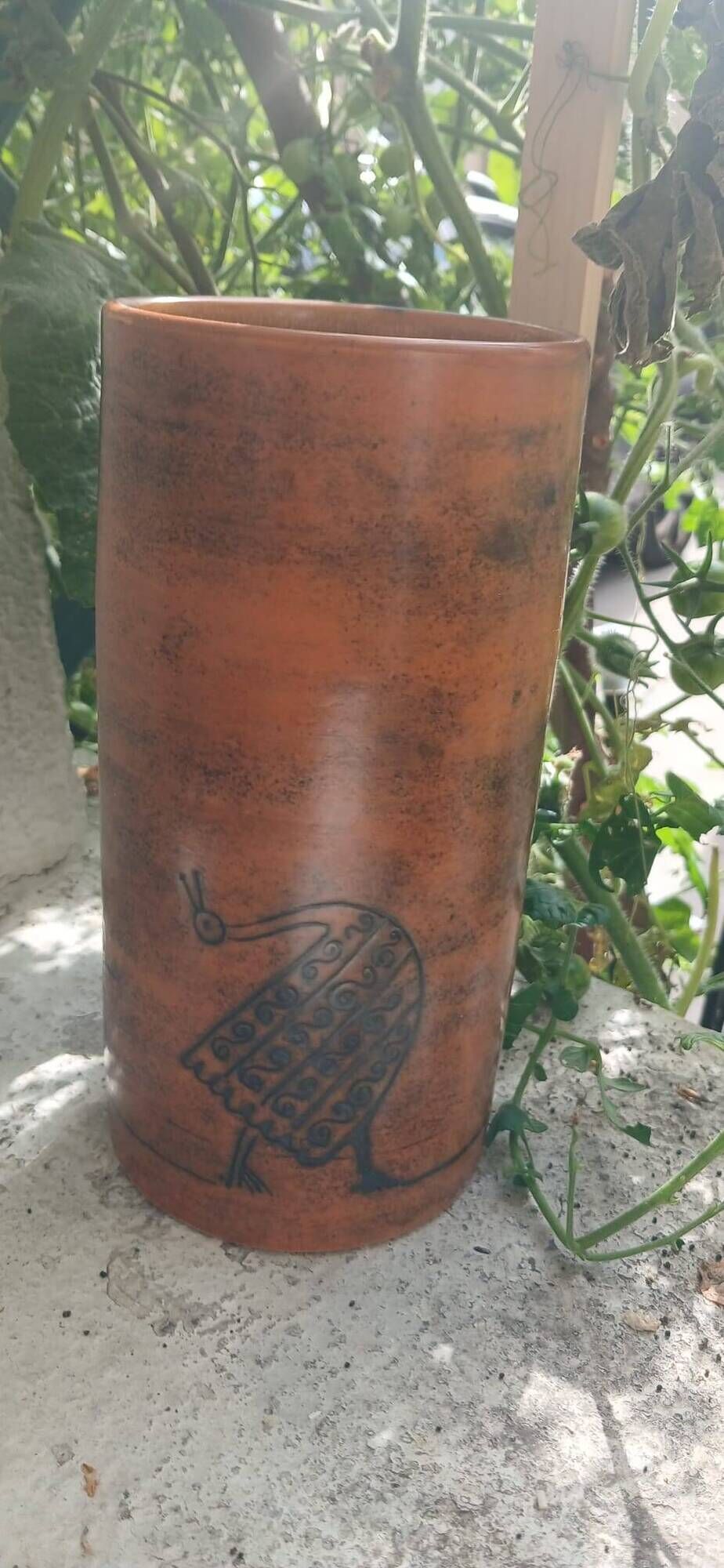 Cylindrical vase J.blin / cylindrical vase Roger Capron
