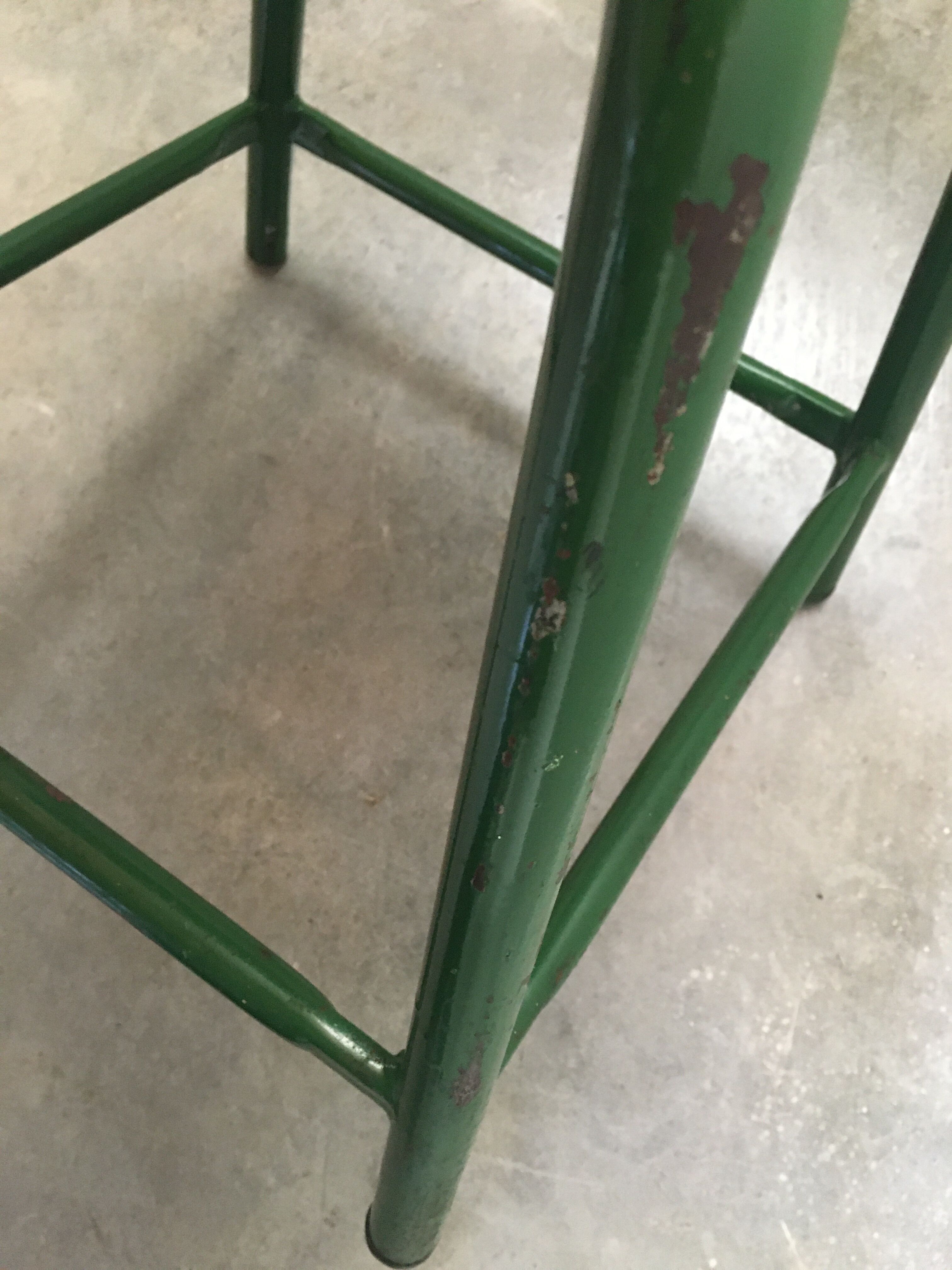 Green military stool