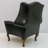 Georgian Style Rare Original Chesterfield Leather Armchair, 1950s