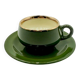 Tasses à expresso vert empire filet or Helvetia express