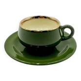 Tasses à expresso vert empire filet or Helvetia express