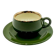 Tasses à expresso vert empire filet or Helvetia express