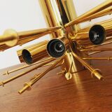 Gilded ice glass ceiling chandelier by J.T. Kalmar