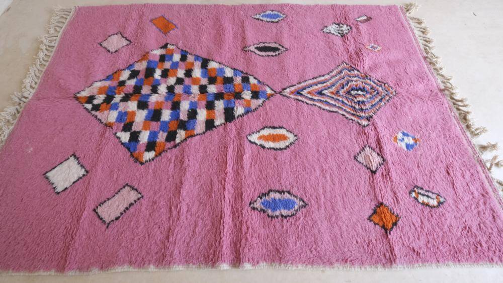 Pink Moroccan Rug - 295 x 207 cm