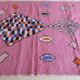 Pink Moroccan Rug - 295 x 207 cm