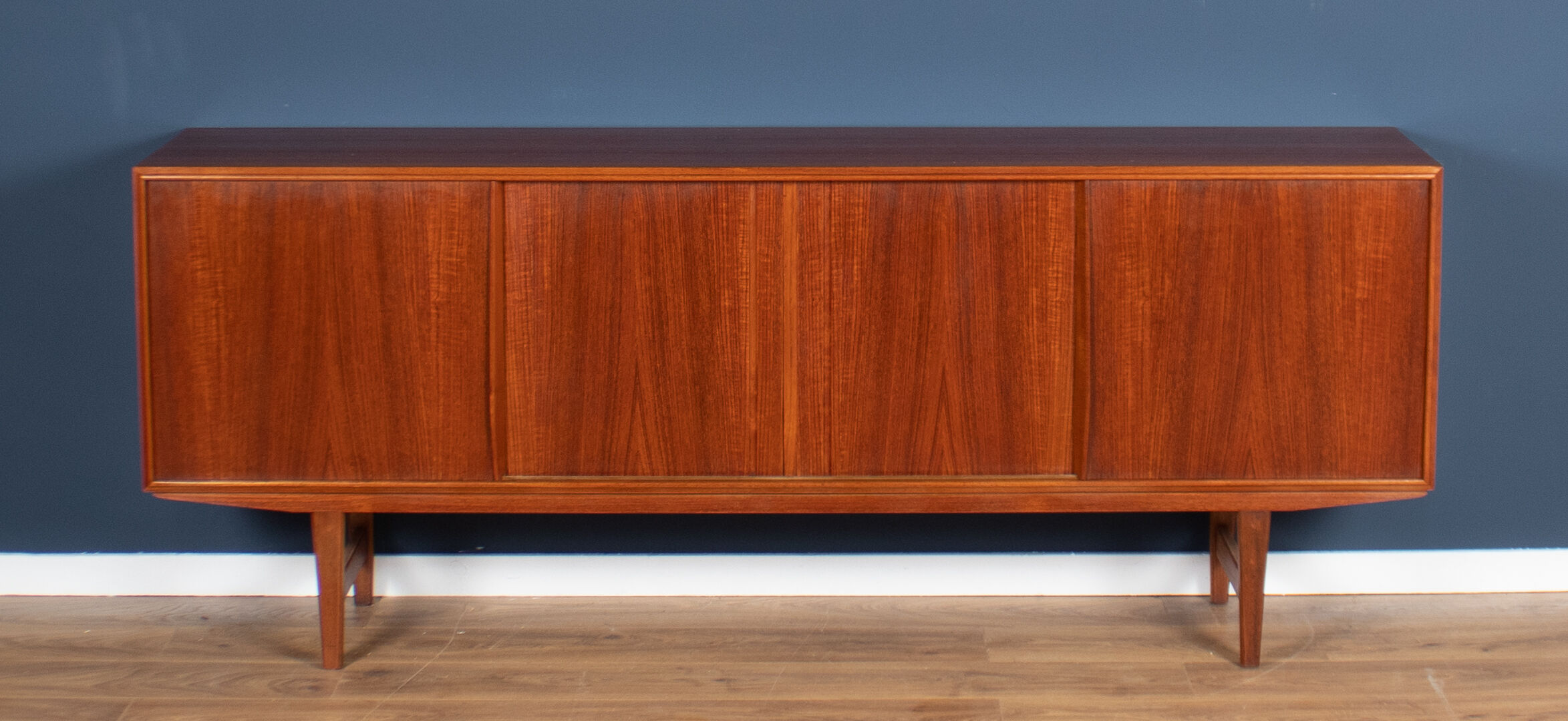 Teak 1960s mid century long Danish sideboard