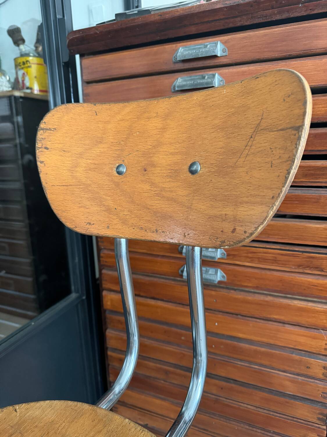 Old industrial workshop chair