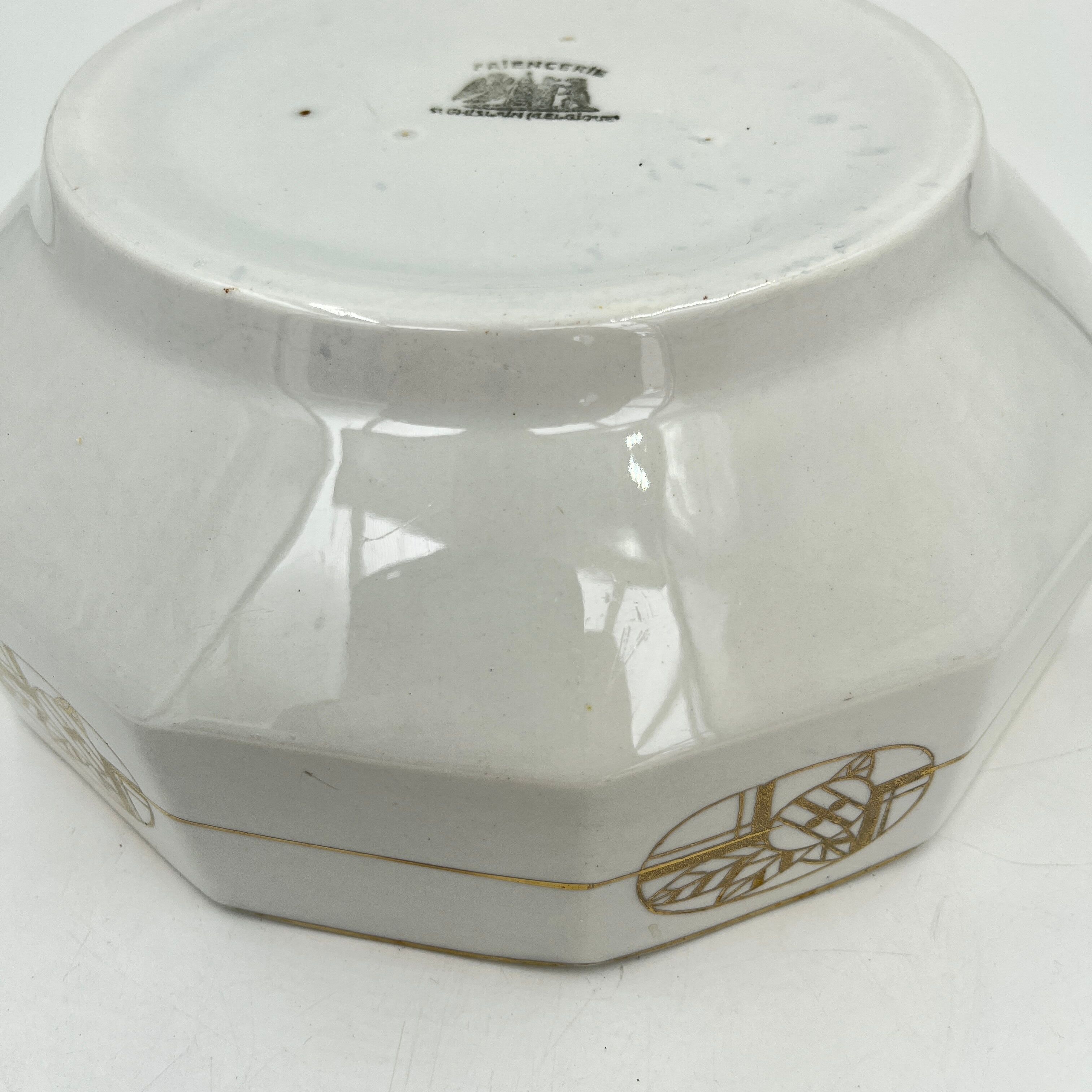 Art Deco salad bowl earthenware of Saint-Ghislain