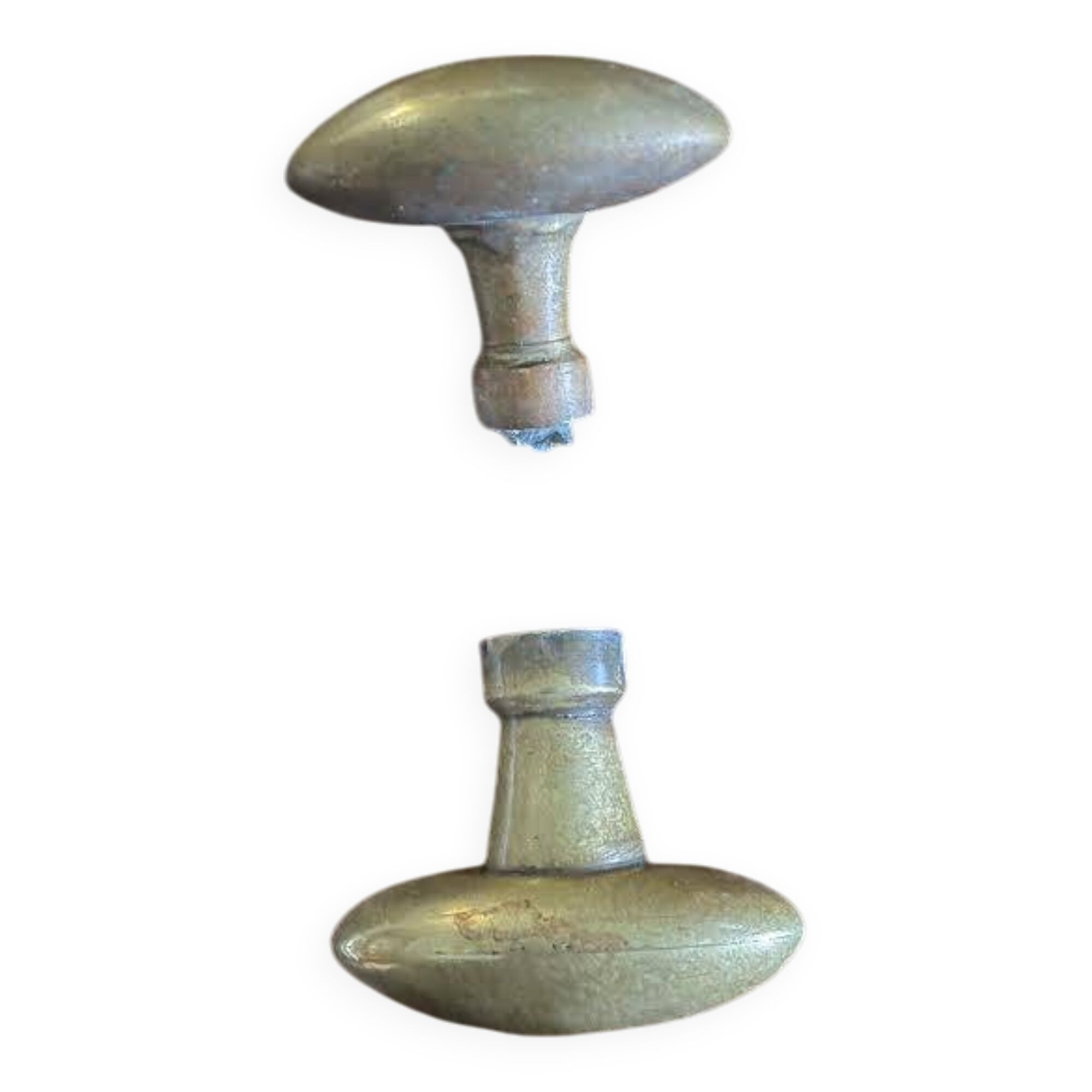 Antique brass door handles