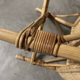 Rattan and wicker armchair from the 1970s.