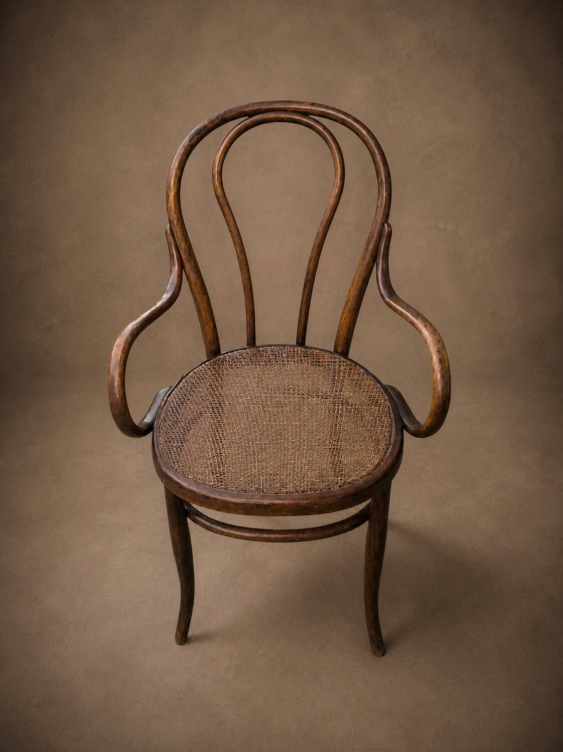 Fauteuil Viennois hêtre cintré circa 1930