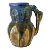 Flamed stoneware pitcher, 1900