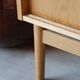 Renovated vintage Scandinavian oak library