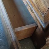 Mirror wardrobe in walnut veneer