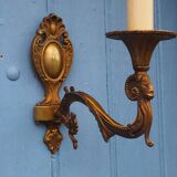 Vintage Rams Head French Bronze Wall Sconces Wall Lights C1930s Pair