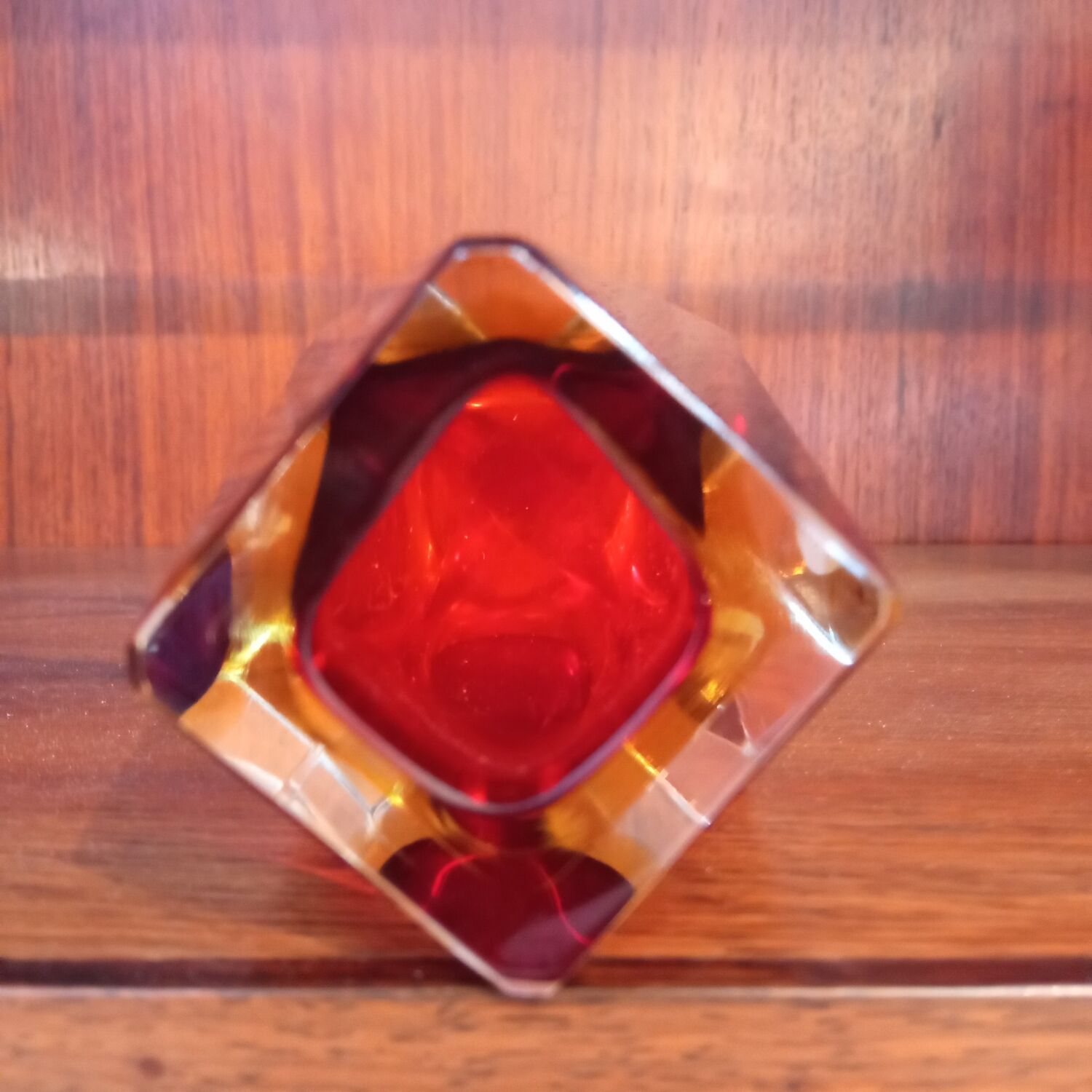Red vase Flavio Poli Murano