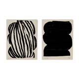 Pair of giclee prints. Abstract wall art set of two, A3
