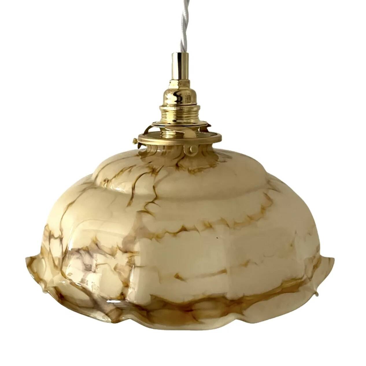 Marbled opaline pendant light
