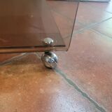 Coffee table in smoked plexiglass 70s