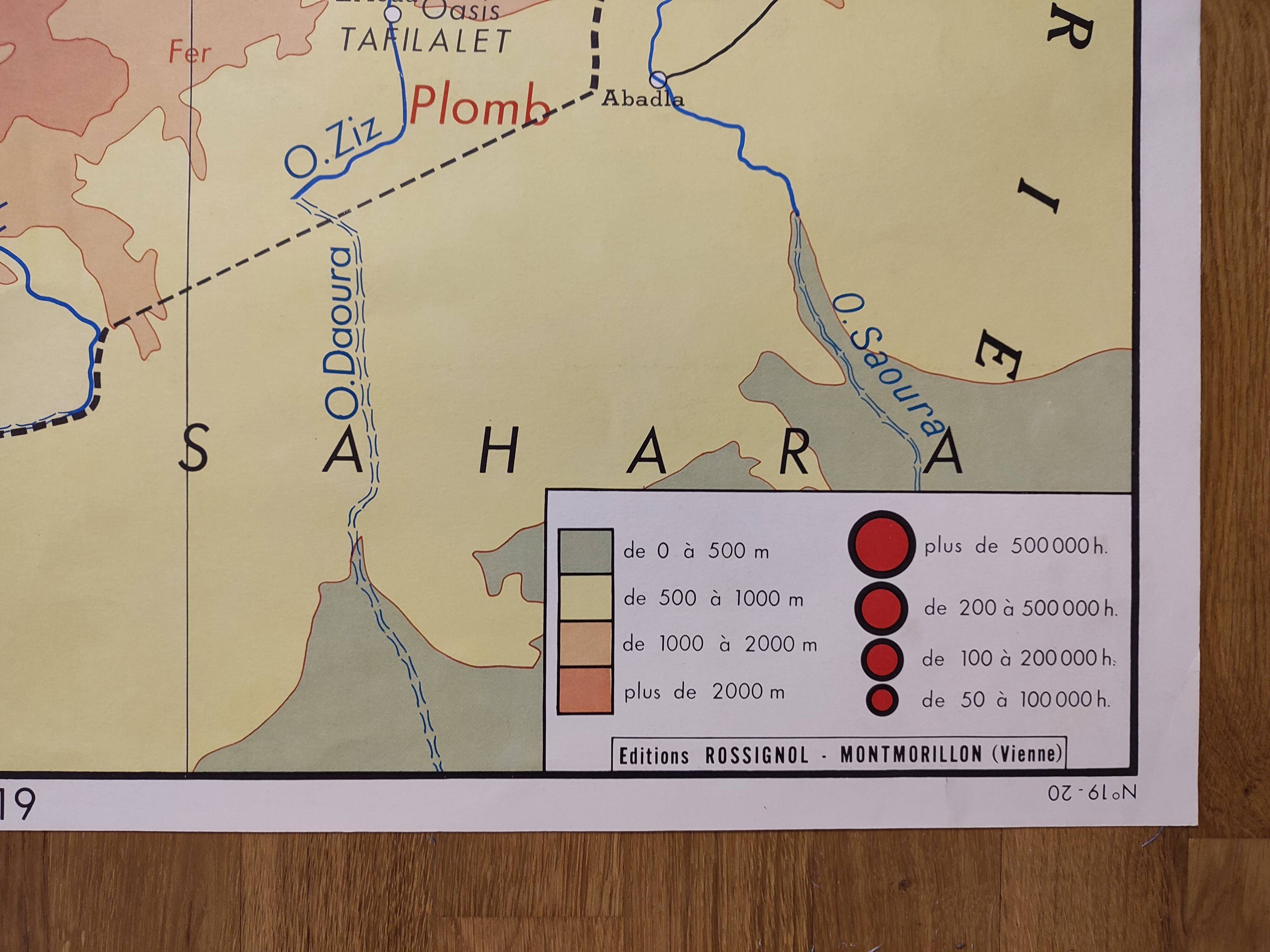 Old Morocco school map