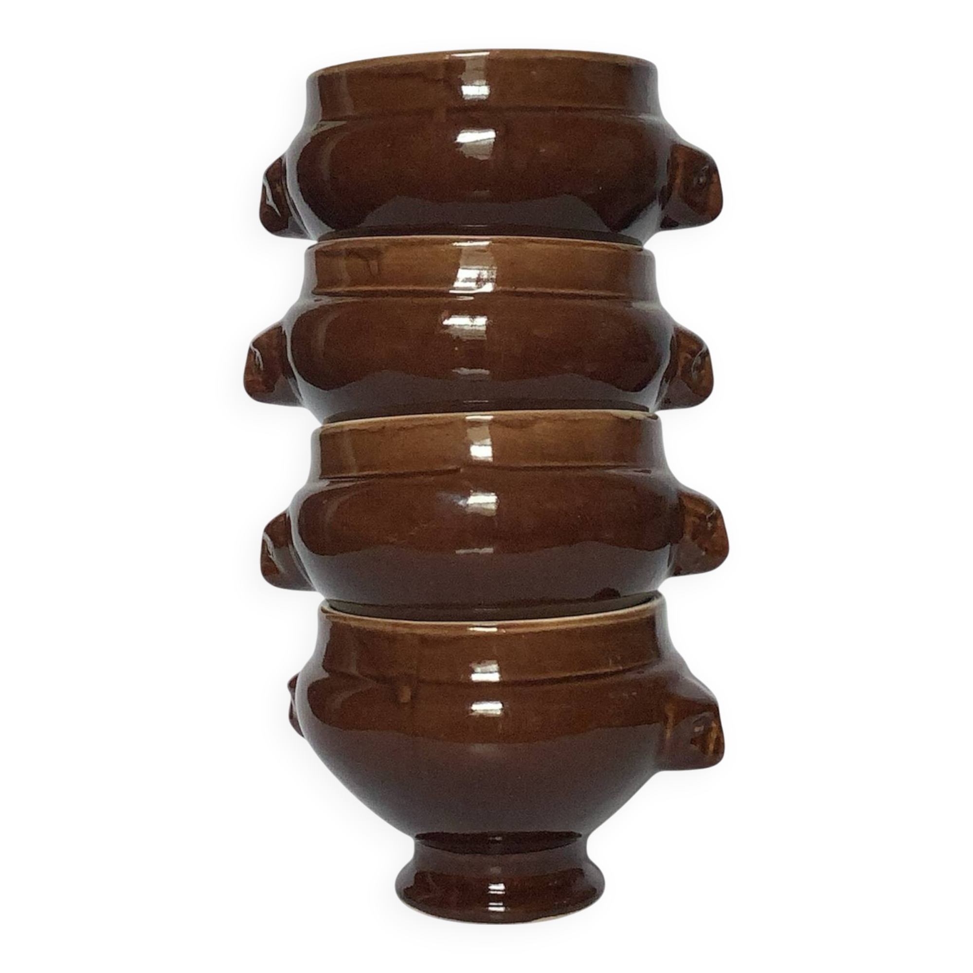 Set of 4 lion head bowls