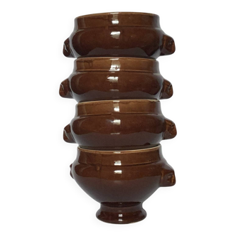 Set of 4 lion head bowls