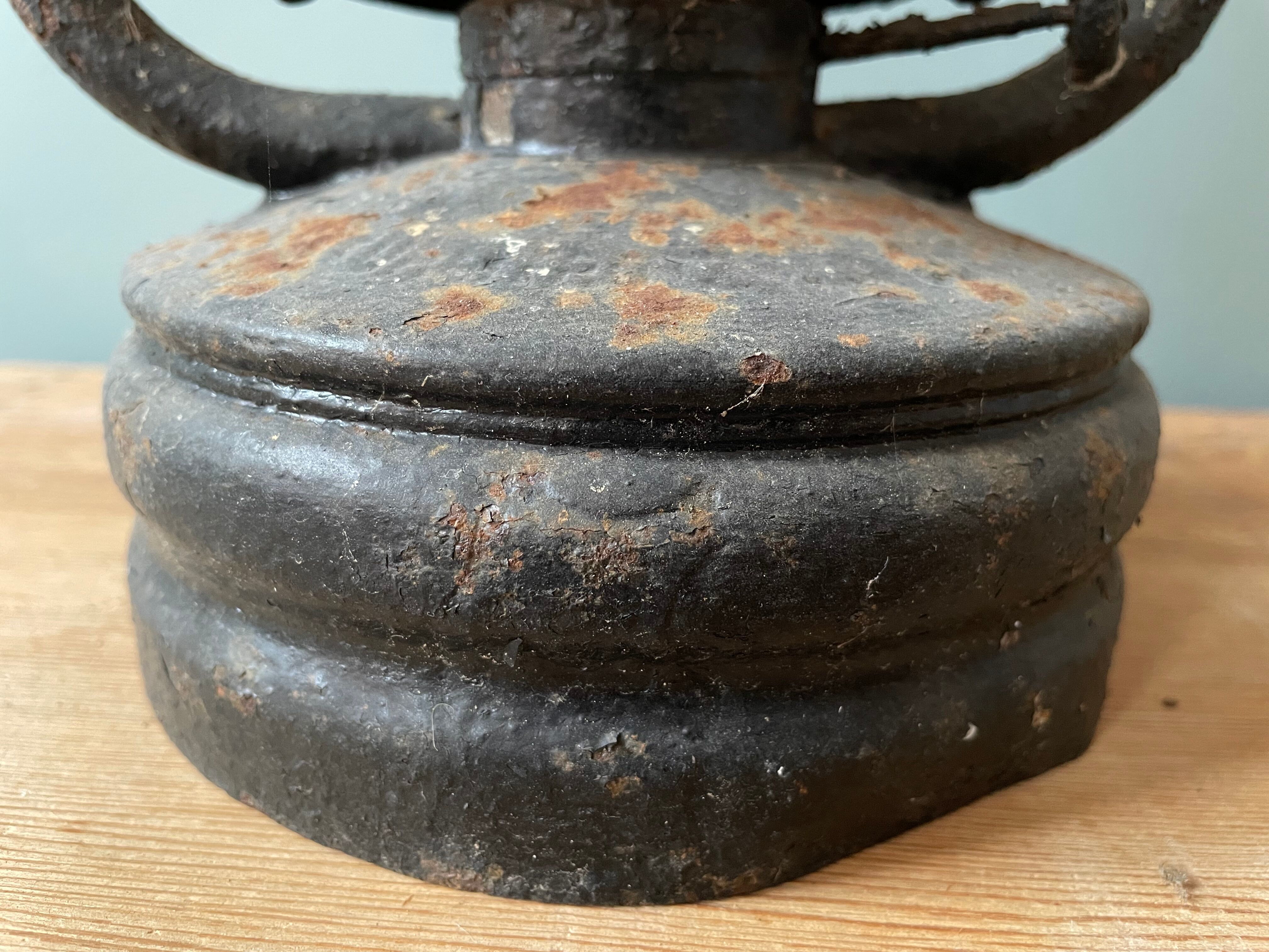 Old kerosene storm lamp