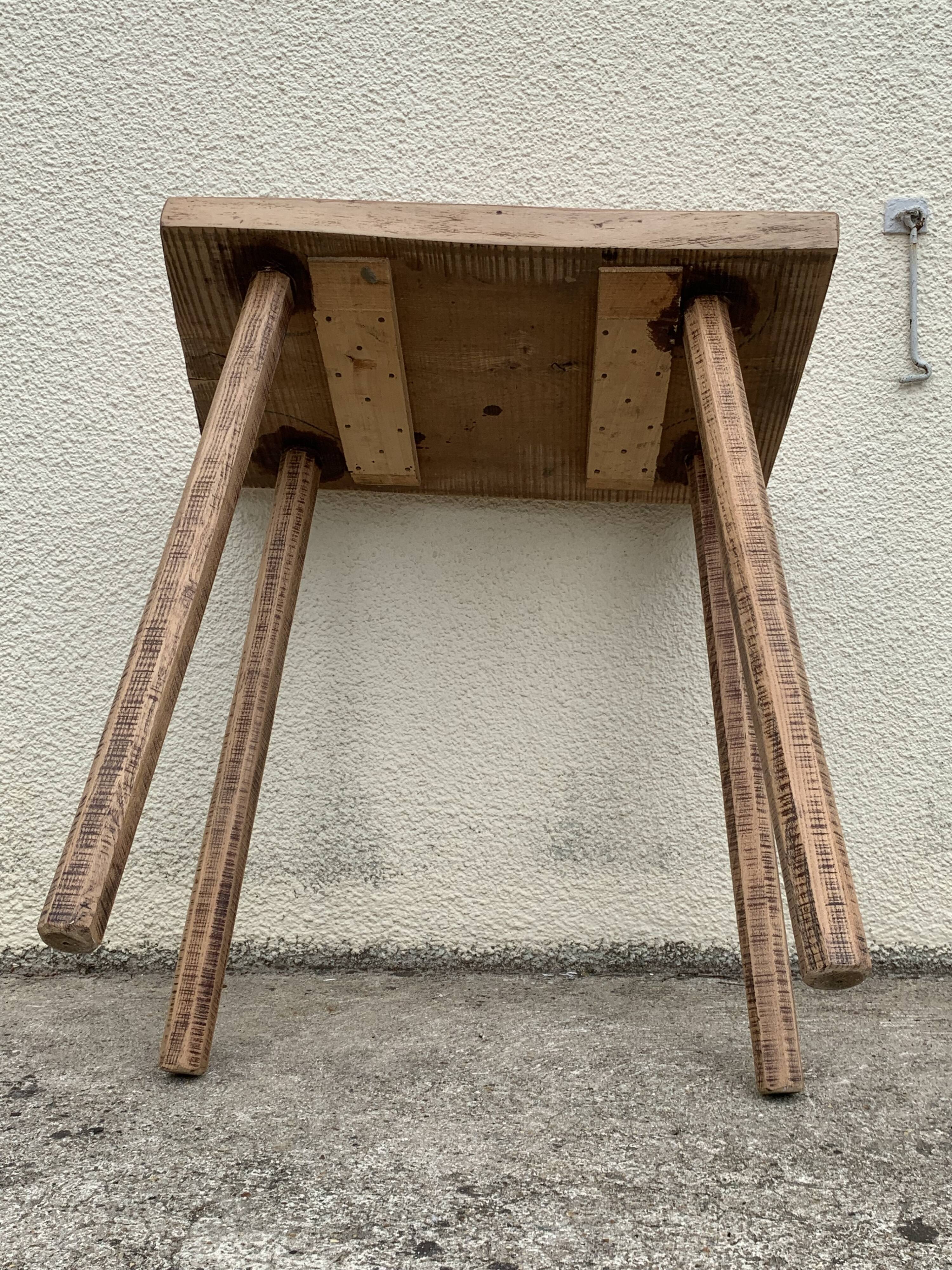 Brutalist table wood raw
