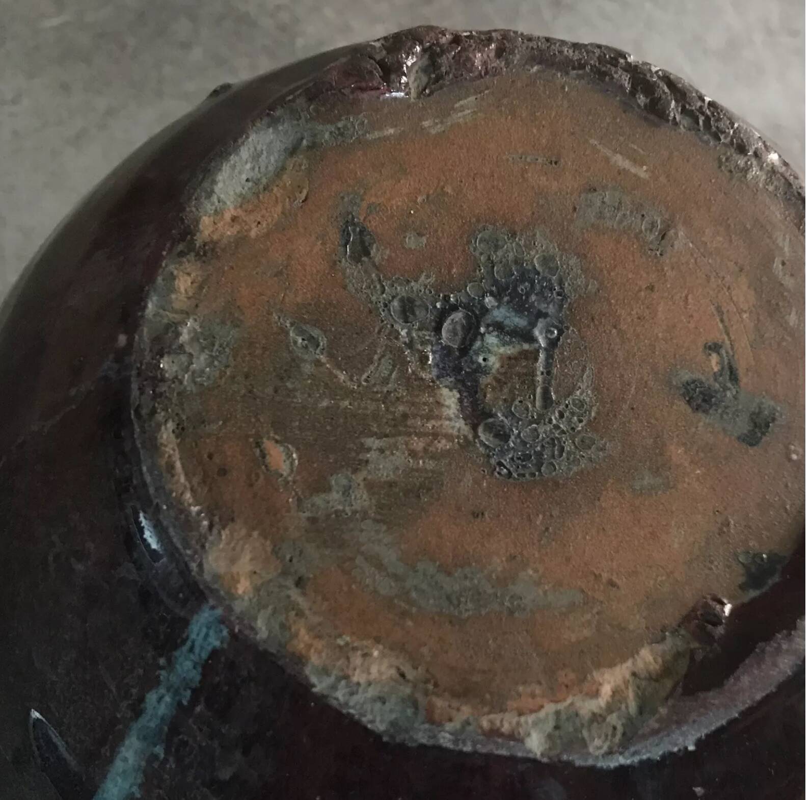 Vase ball in sandstone from saint amand en puisaye carriès school eugène lion