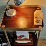 Polished aluminum desk lamp from the 1950s