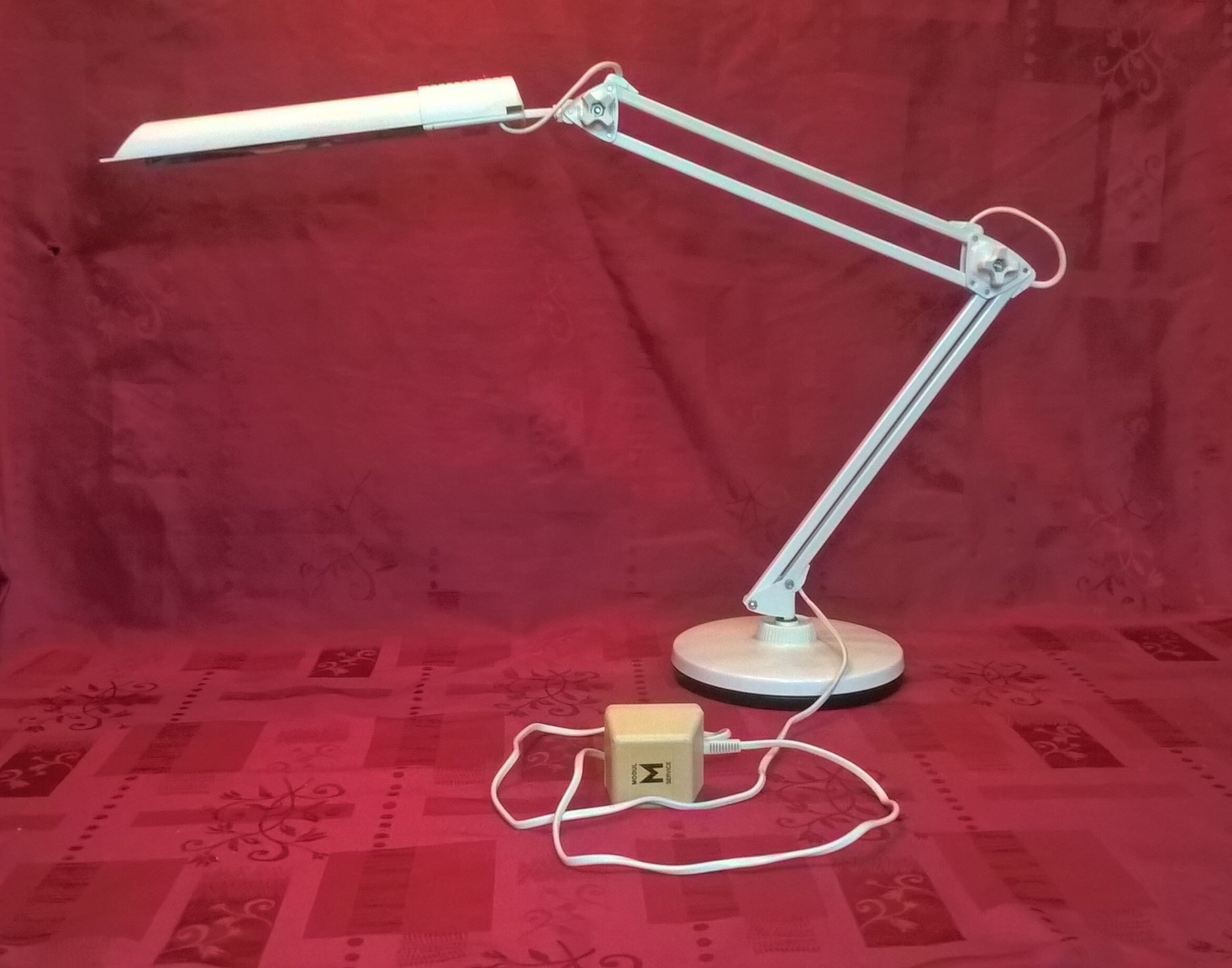 Swedish architect's lamp on vintage stand ~ sp brand ~ 1970s