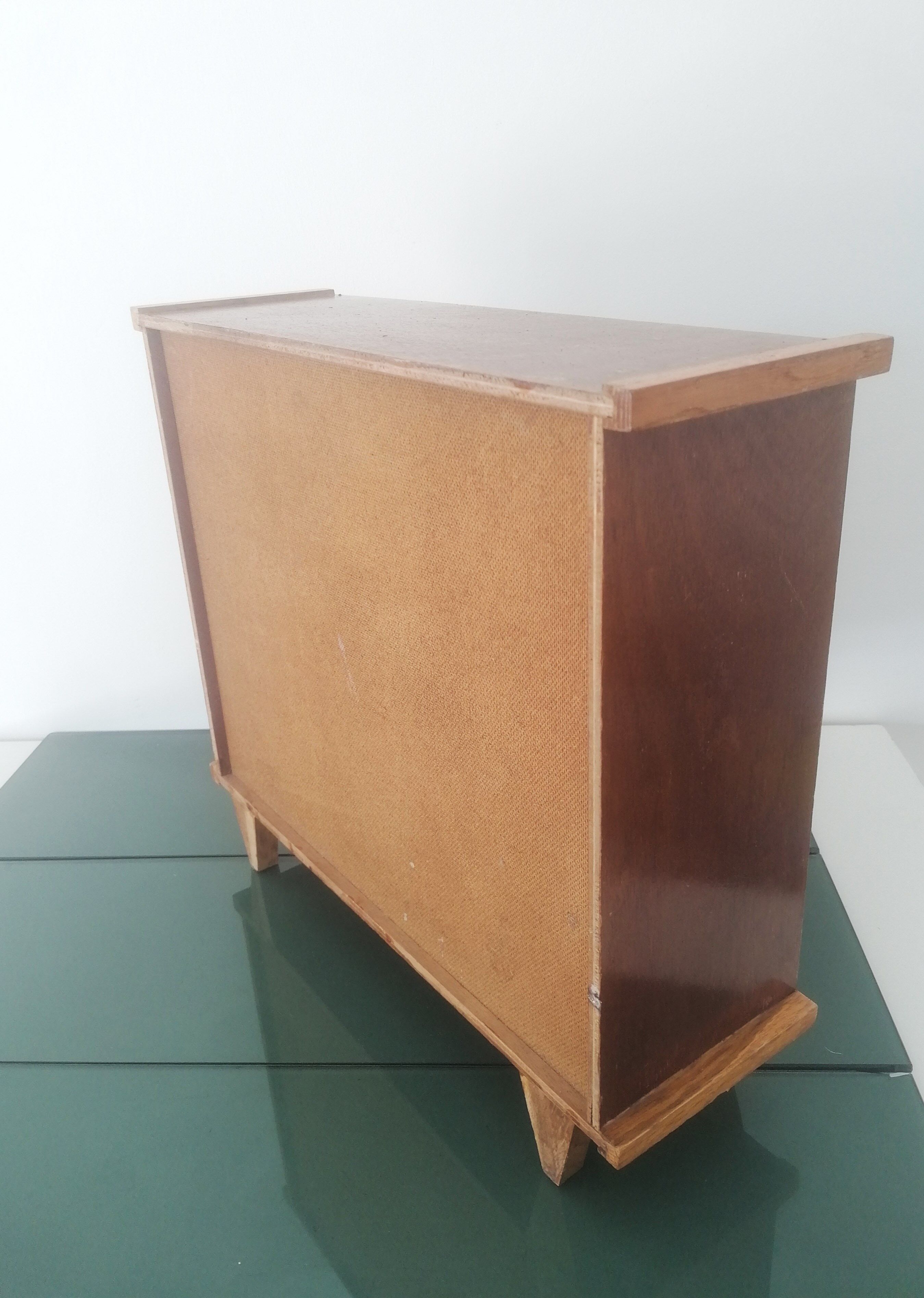 Old wooden doll cabinet 50/60s