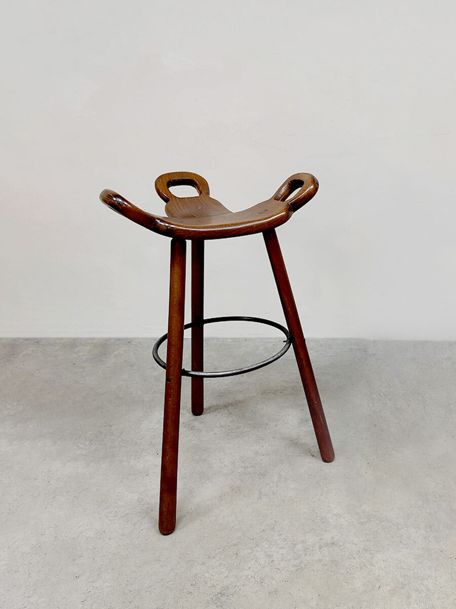 Midcentury brutalist Spanish barstool