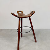 Midcentury brutalist Spanish barstool