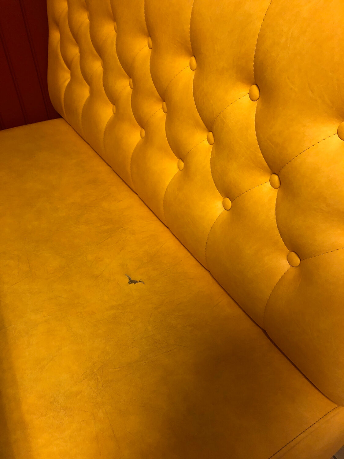 Yellow bistro bench, 1960