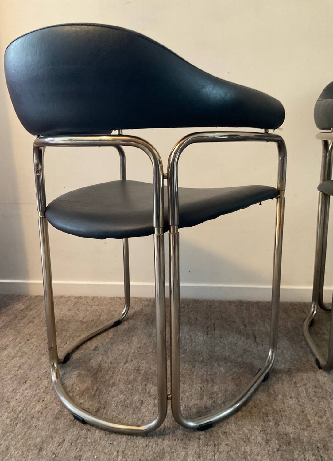 Series of 4 Italian armchairs by Otto Gerdau 70s