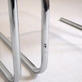 Two tables gigognes glass and chrome