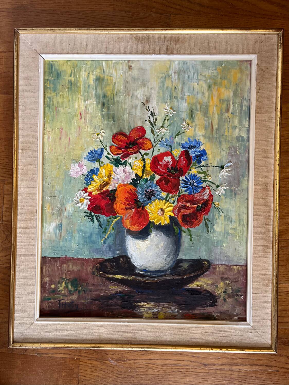 Painting, oil on canvas - "Bouquet of flowers"