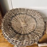 Set of 3 African rattan stools from the 70s