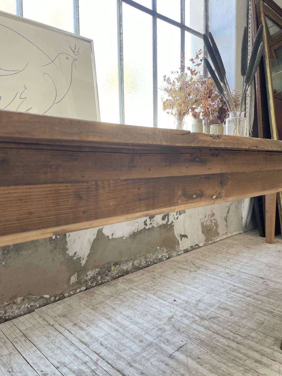 4m XXL pine and oak farmhouse table