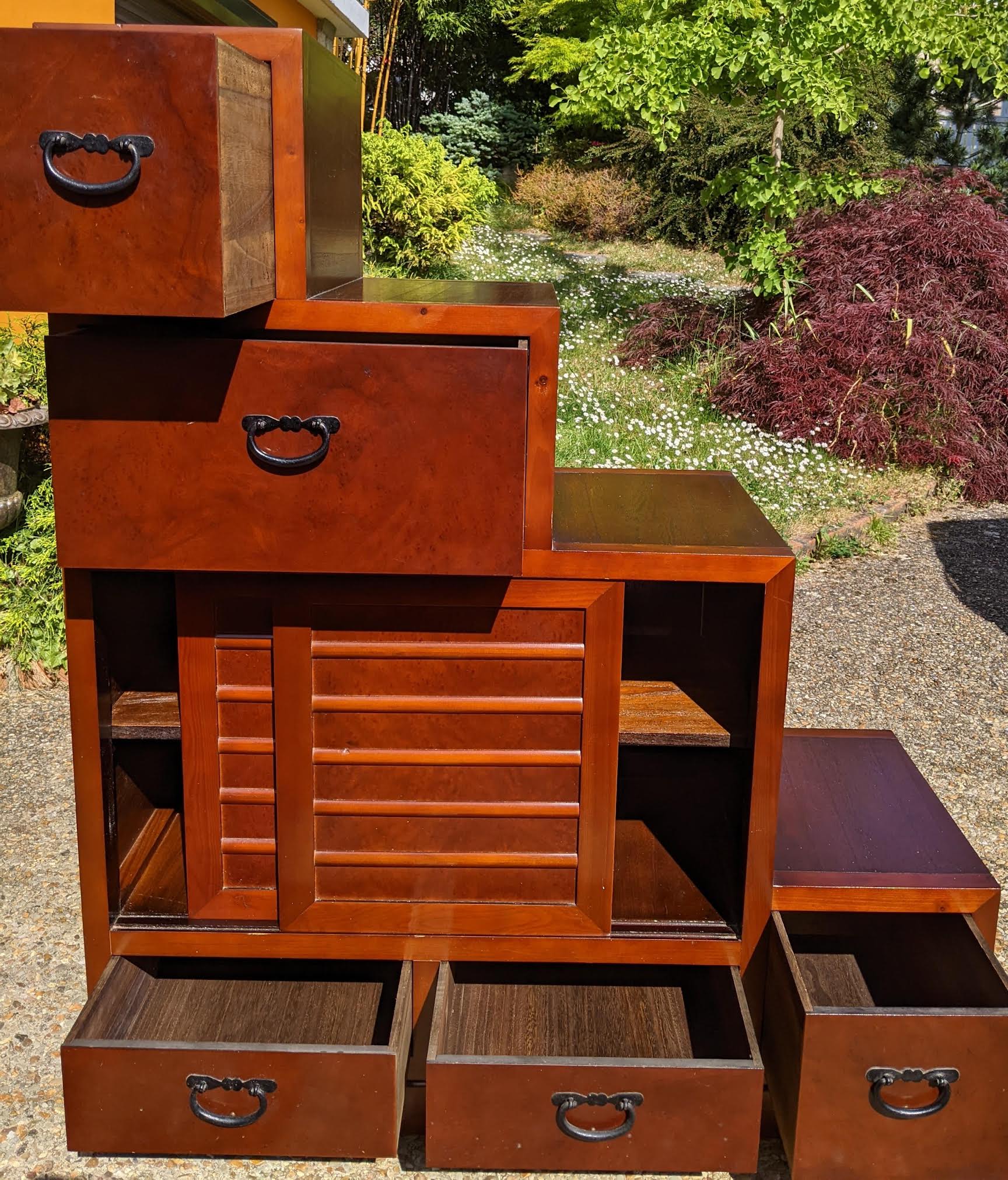 Japanese staircase cabinet kaidan tansu