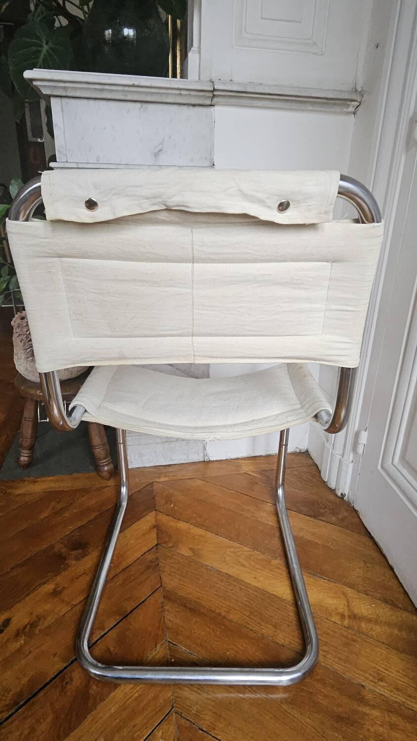 Aluminum and fabric designer chair