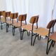 Set of 7 vintage school chairs by stol kamnik / 1970s yugoslavia / mid-cent