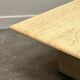 Large Vintage Brute Travertine Square Coffee Table, France 1970s.