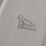 Vintage earthenware ravier from Longchamp geometric décor